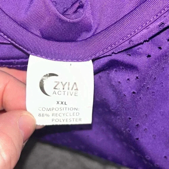 Zyia - Purple Perforated Sleeve Chill Long Sleeve - Picture 4 of 4